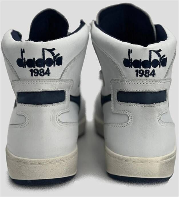 Diadora Vintage Wit Leren Basketbalsneaker White Heren