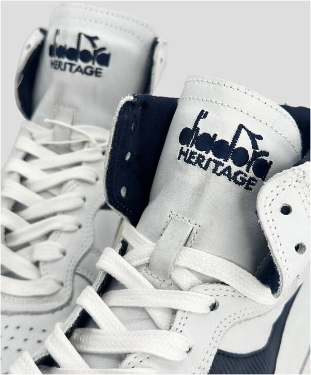 Diadora Vintage Wit Leren Basketbalsneaker White Heren