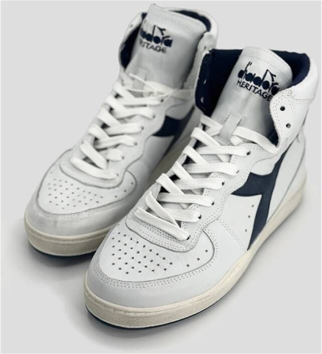 Diadora Vintage Wit Leren Basketbalsneaker White Heren