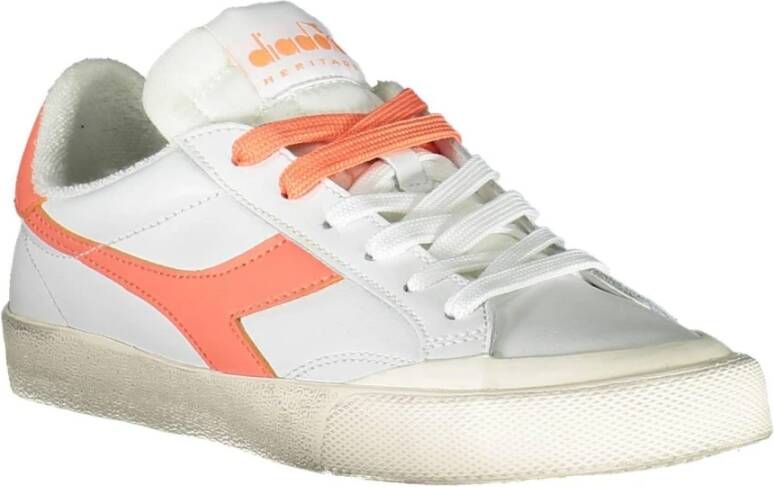 Diadora White Fabric Sneaker Wit Dames