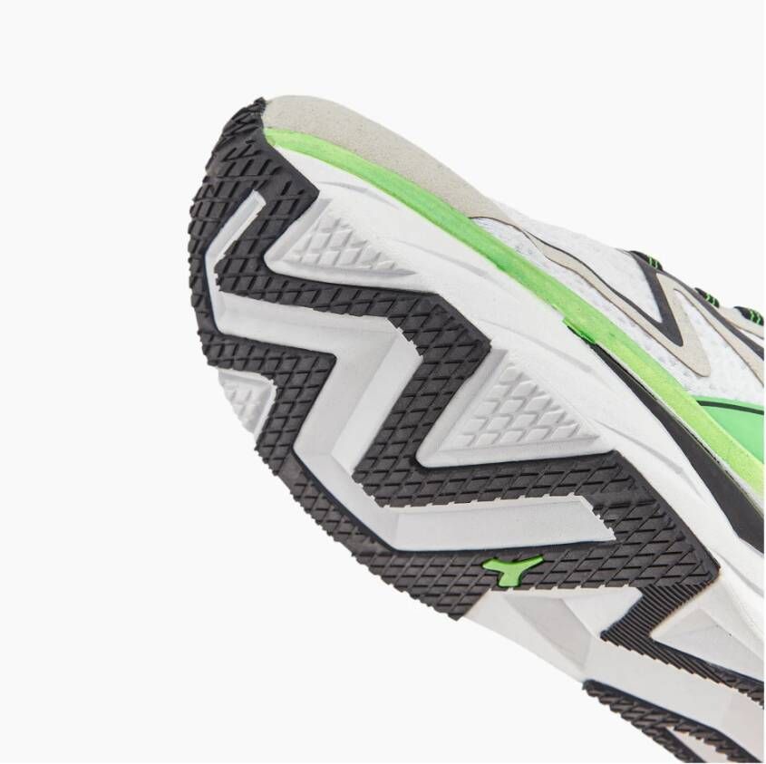 Diadora Witte & Groene Atom V7000 Sneakers Wit Heren
