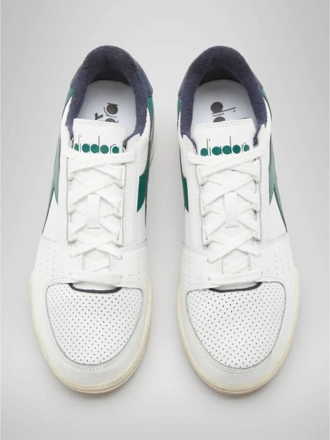 Diadora Witte Leren Sneakers Unisex Wit Dames