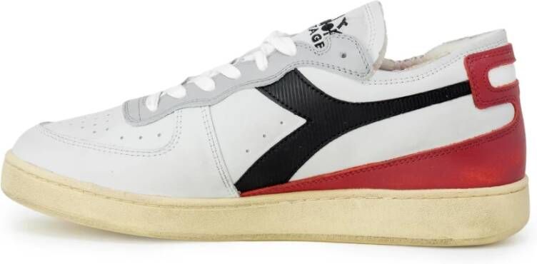 Diadora Witte leren sportieve sneakers White Heren