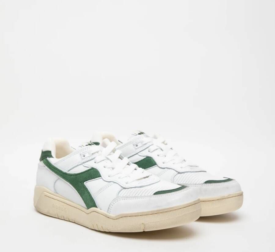 Diadora Witte leren tennisschoenen White Heren