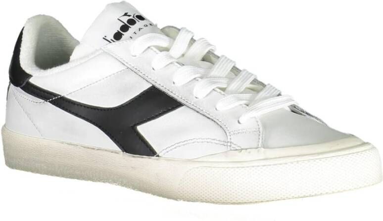 Diadora Witte Stoffen Sneaker White Dames