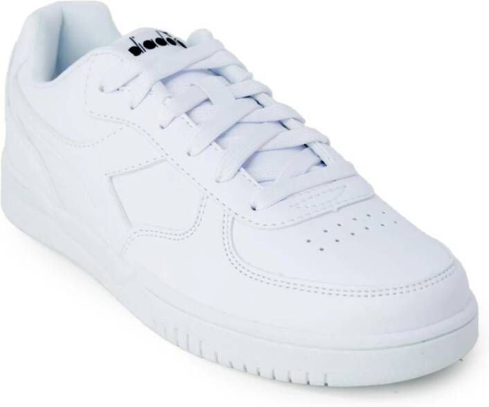 Diadora Witte Veterschoenen met Slip-on Detail White Dames