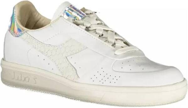 Diadora Witte Vetersneakers met Logo-Accent White Dames