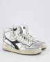 DIADORA Hoge Sneakers Dames Mi Basket Used Z Maat: 36 Materiaal: Leer Kleur: Zilver - Thumbnail 8