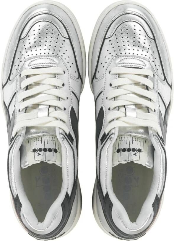 Diadora Zilveren Sneakers Heritage Stijl Gray Dames