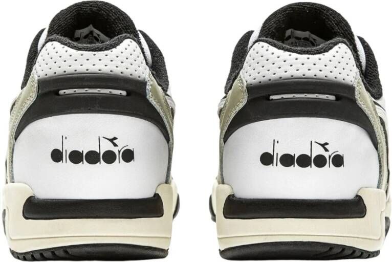 Diadora Zwarte Vetersneakers Black Heren