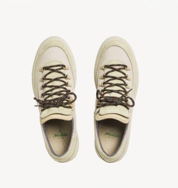 Diemme Ecru Lage Sneakers met Metalen Hardware Beige Heren