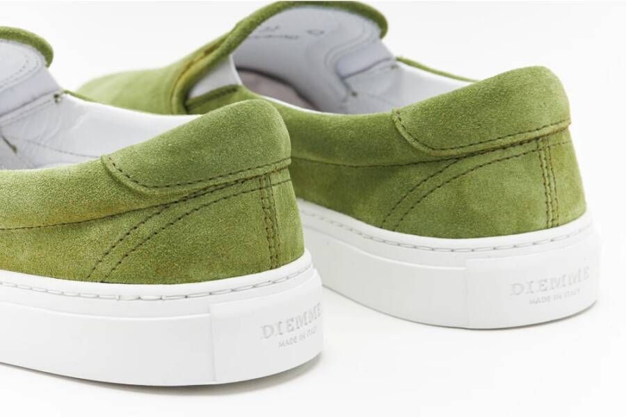 Diemme Garda Slip-On Tendril Groen Suède Sneakers Groen Heren