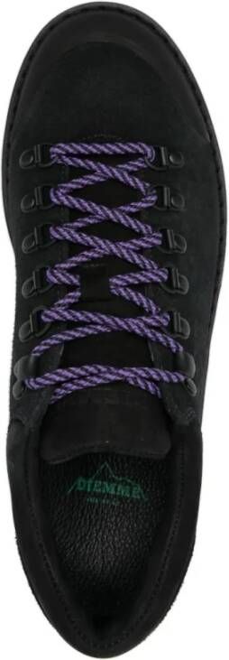 Diemme Zwarte Suède Veterschoenen