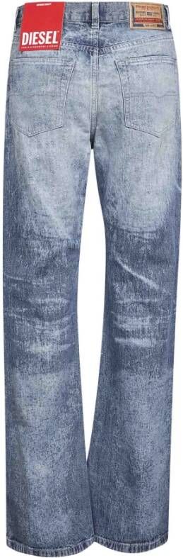 Diesel Boot-Cut Denim Jeans met Jacquard Weefsel