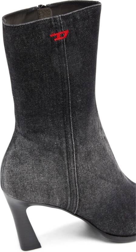 Diesel D-Allas Bt Ankle boot in washed denim Black Dames