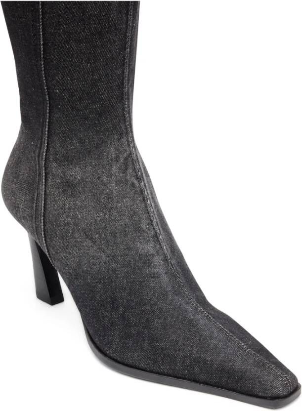 Diesel D-Allas Bt Ankle boot in washed denim Black Dames