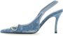 Diesel D-Venus SB Slingback pumps in distressed denim Blue Dames - Thumbnail 7