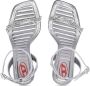 Diesel D-Vina Sdl Strappy sandals in metallic leather Gray Dames - Thumbnail 5