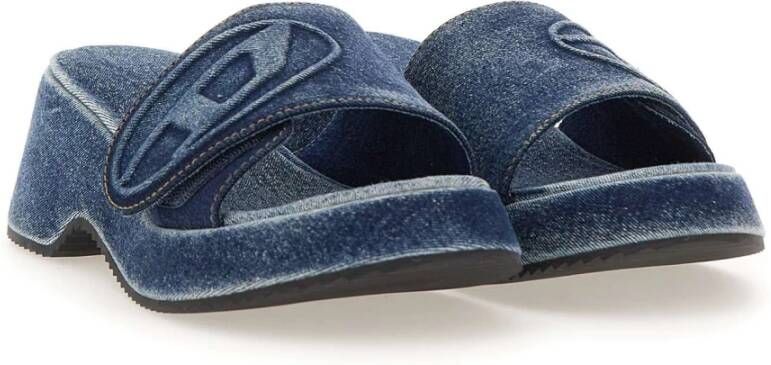 Diesel Dames Slides Sandalen Blue Dames