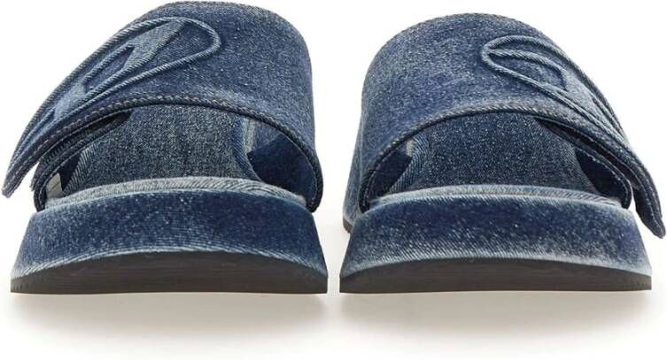 Diesel Dames Slides Sandalen Blue Dames