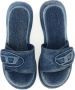 Diesel Sa-Oval D Pf W Denim slide sandals with Oval D strap Blue Dames - Thumbnail 6