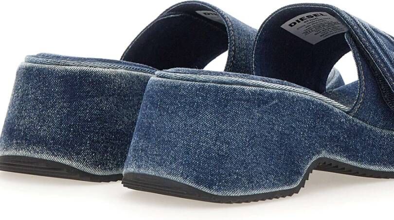 Diesel Dames Slides Sandalen Blue Dames