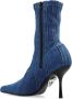 Diesel D-Eclipse BT C Heeled ankle boot in stretch denim Blue Dames - Thumbnail 4