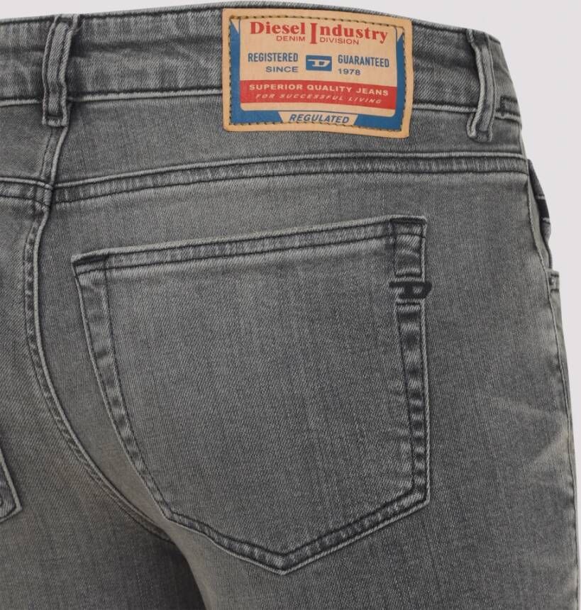 Diesel Grijze Katoenen Bootcut Jeans