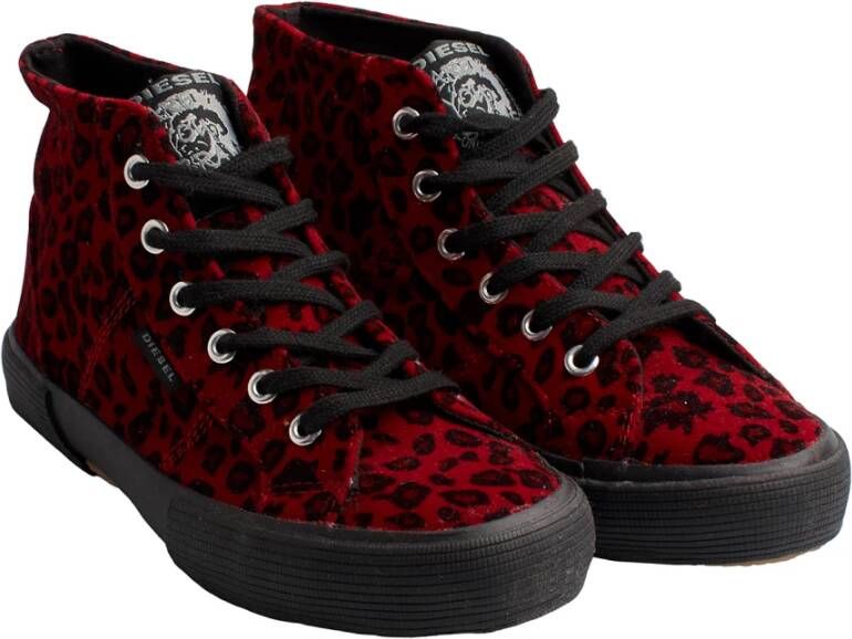 Diesel Hoge urban sneakers met suède afwerking
