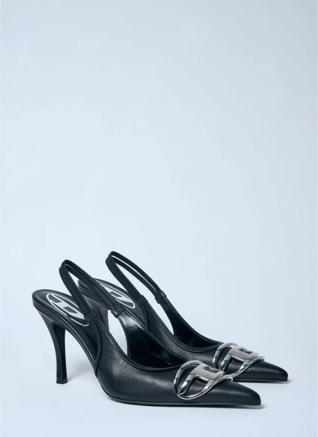 Diesel Nappa Leren Slingback Stiletto Pumps Black Dames