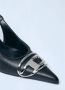 Diesel Nappa Leren Slingback Stiletto Pumps Black Dames - Thumbnail 4