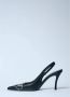 Diesel Nappa Leren Slingback Stiletto Pumps Black Dames - Thumbnail 5