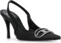 Diesel Nappa Leren Slingback Stiletto Pumps Black Dames - Thumbnail 8