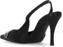 Diesel Nappa Leren Slingback Stiletto Pumps Black Dames - Thumbnail 9