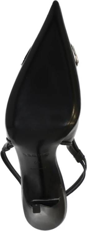 Diesel Zwarte Leren Slingback met Hak Zwart Dames