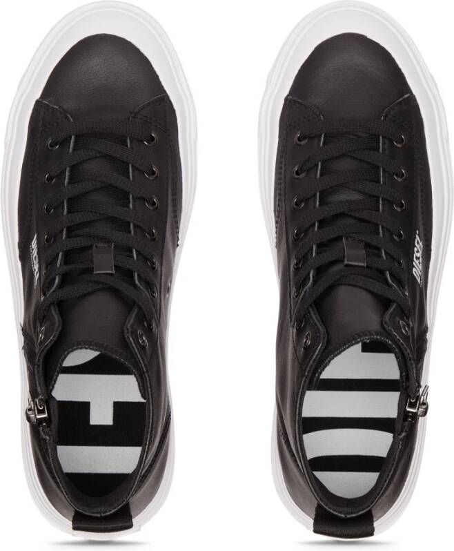 Diesel S-Athos Dv Mid High-top sneakers with side zip Black Heren