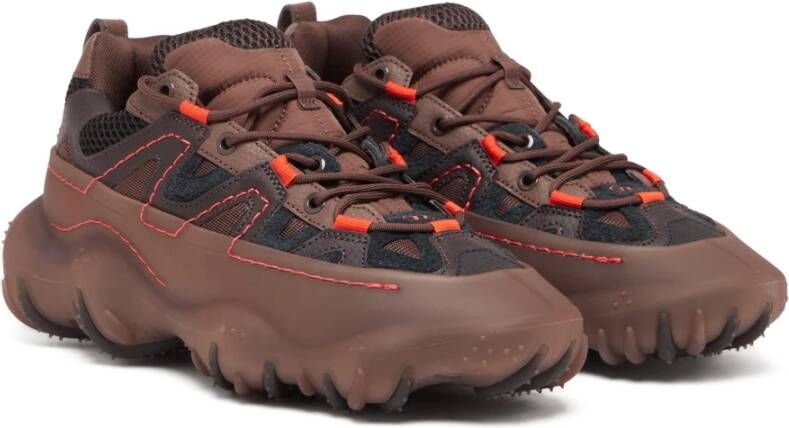 Diesel S-Prototype P1 Low-top sneakers with rubber overlay Brown Heren