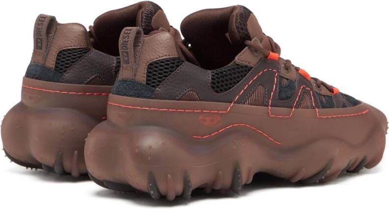 Diesel S-Prototype P1 Low-top sneakers with rubber overlay Brown Heren