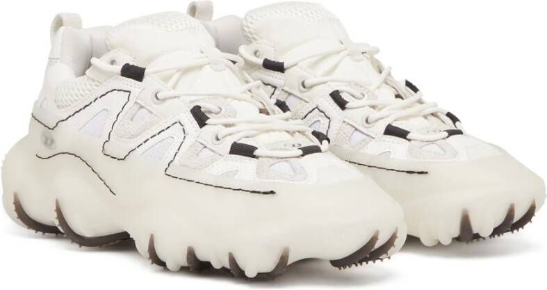 Diesel Mesh Low-top Sneakers White Heren