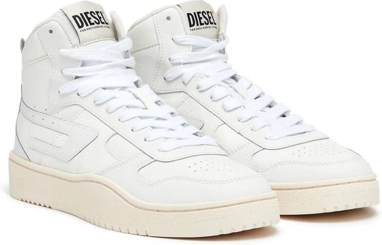 Diesel S-Ukiyo V2 Mid High-top sneakers with D branding White Heren
