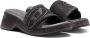 Diesel Sa-Oval D Pf W Denim slide sandals with Oval D strap Black Dames - Thumbnail 2
