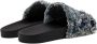 Diesel Sa-Slide D Fringed denim slides Blue Dames - Thumbnail 3