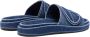 Diesel Sa-Slide D Oval Denim slides with embossed strap Blue Heren - Thumbnail 4