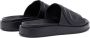 Diesel Sa-Slide D Oval PU slides with embossed Oval D Black Unisex - Thumbnail 4