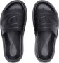 Diesel Sa-Slide D Oval PU slides with embossed Oval D Black Unisex - Thumbnail 6