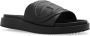 Diesel Sa-Slide D Oval PU slides with embossed Oval D Black Unisex - Thumbnail 10