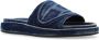 Diesel Sa-Slide D Oval Denim slides with embossed strap Blue Heren - Thumbnail 10
