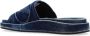 Diesel Sa-Slide D Oval Denim slides with embossed strap Blue Heren - Thumbnail 5