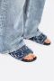 Diesel Sa-Slide D Fringed denim slides Blue Dames - Thumbnail 7