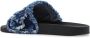 Diesel Sa-Slide D Fringed denim slides Blue Dames - Thumbnail 10